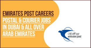 Emirates Post Careers recruitment banner for logistics and delivery staff.
