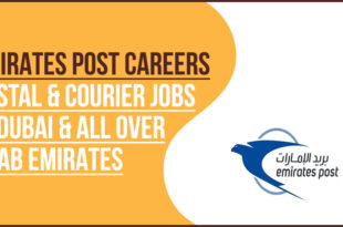 Emirates Post Careers recruitment banner for logistics and delivery staff.