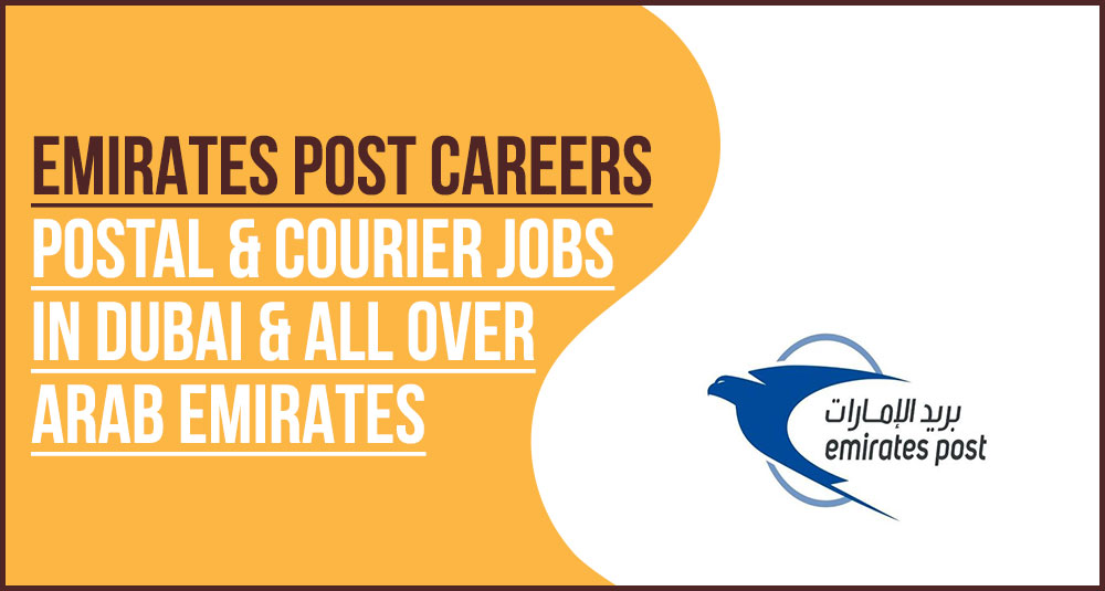 Emirates Post Careers recruitment banner for logistics and delivery staff. Emirates Post Careers recruitment banner for logistics and delivery staff.
