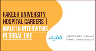 Fakeeh University Hospital Careers thumbnail with logo and text: "Apply for Healthcare Jobs in Dubai."