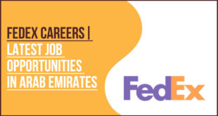 FedEx Careers thumbnail with purple and orange branding and text: "Latest Job Opportunities in Arab Emirates."