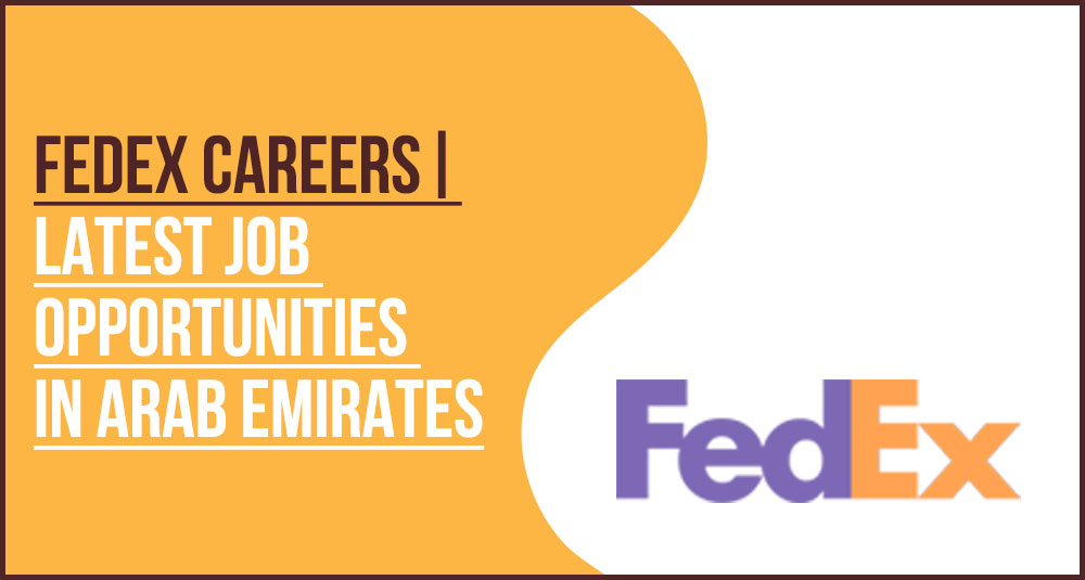 FedEx Careers thumbnail with purple and orange branding and text: "Latest Job Opportunities in Arab Emirates." FedEx Careers thumbnail with purple and orange branding and text: "Latest Job Opportunities in Arab Emirates."