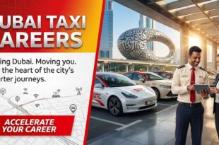 Dubai Taxi Corporation Red Roof Camry and Airport Van Driver