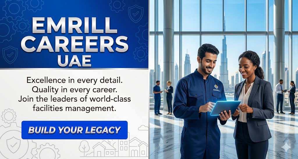 Emrill Careers recruitment advertisement for facilities management and engineering staff.