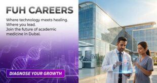 Fakeeh University Hospital Careers thumbnail with logo and text: "Apply for Healthcare Jobs in Dubai."