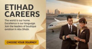 Etihad Airways Cabin Crew and A350 Pilots at Zayed International Airport Abu Dhabi