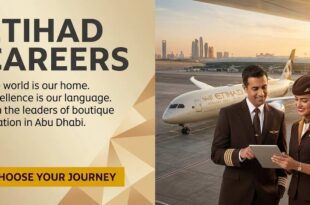 Etihad Airways Cabin Crew and A350 Pilots at Zayed International Airport Abu Dhabi