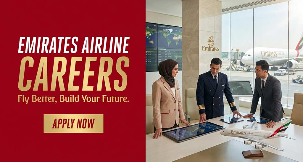 Emirates Airlines Cabin Crew and A380 Pilots at Dubai International Airport