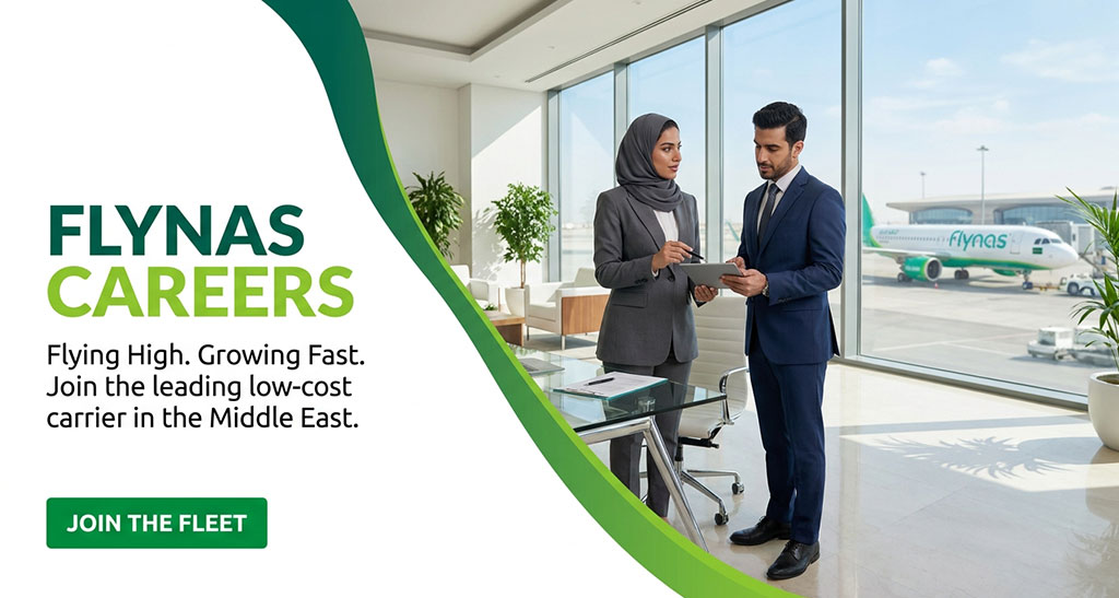 Flynas Careers 2026: Cabin Crew, Pilot & Ground Ops Jobs